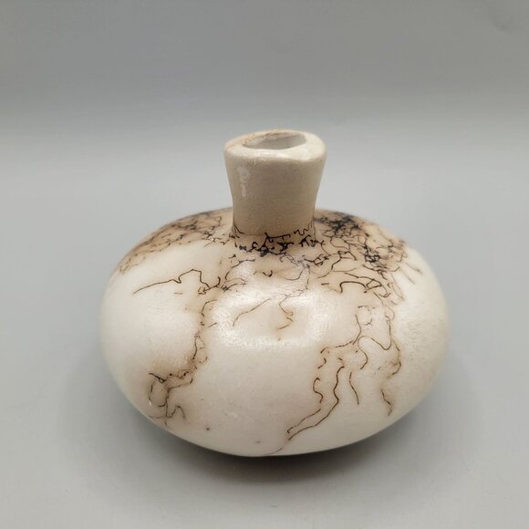 Native American Navajo Horsehair Vessel Vase Artist Signed Vail - Picture 4 of 7